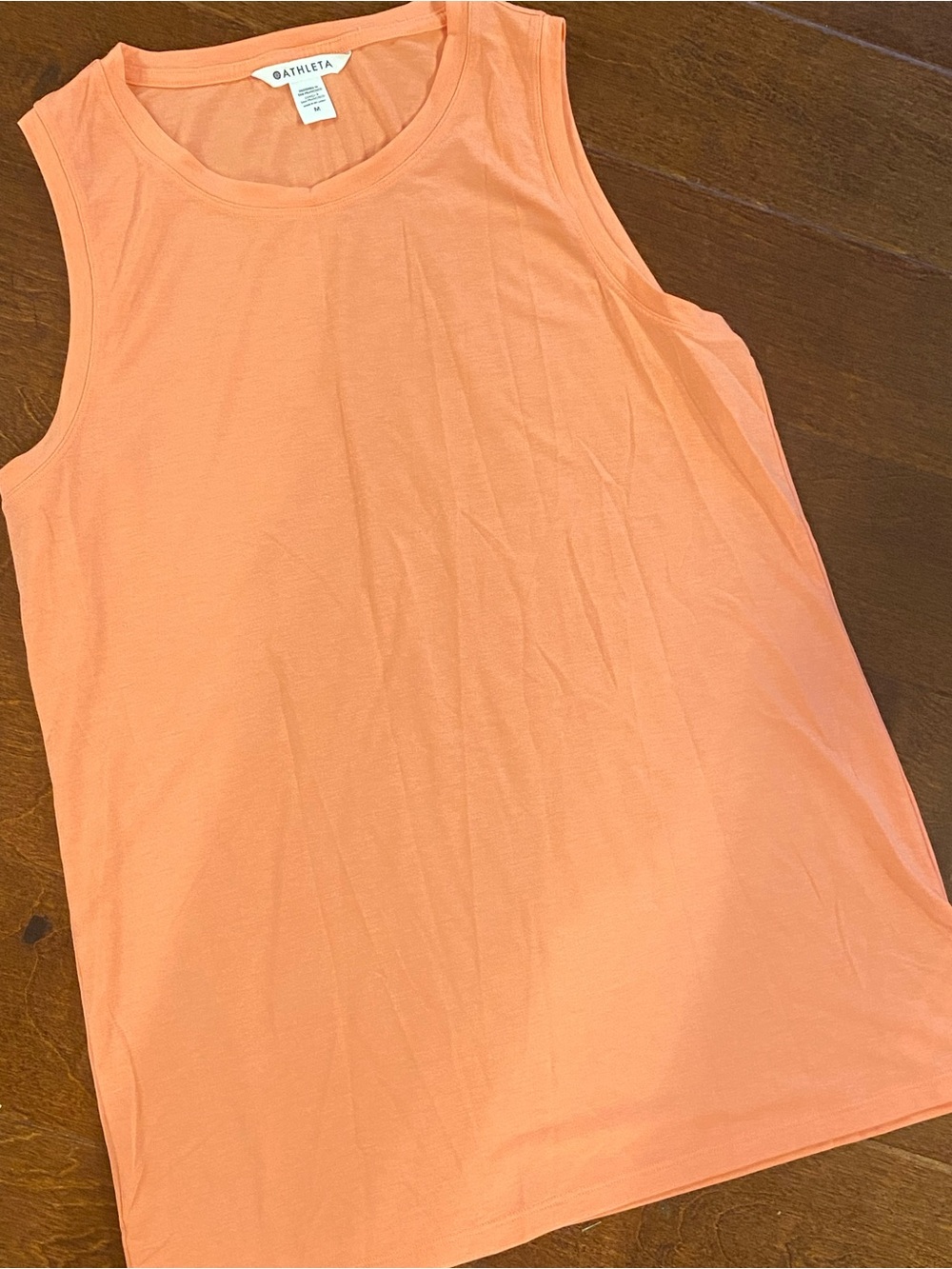Athleta Vital Tank 2.0 Orange Peach Coral Activewear Yoga Workout Top - Size M